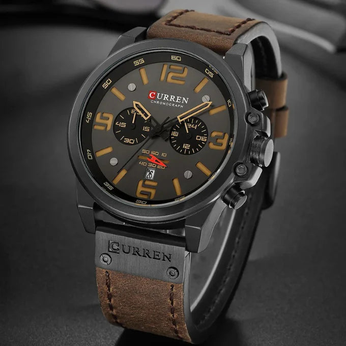 Curren™ | Enduring Chronograph Leather Watch