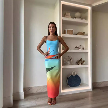 Camden Glow™ | Sequin Floral Gradient Maxi Dress