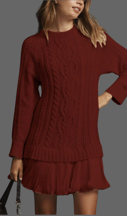 Covent Chic™ | Wool Blend Mini Sweater Dress