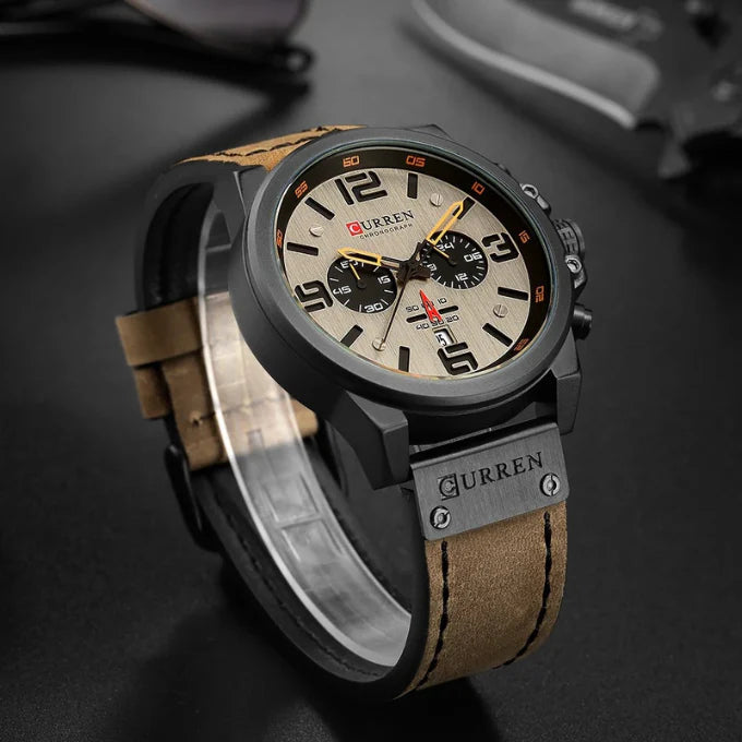 Curren™ | Enduring Chronograph Leather Watch