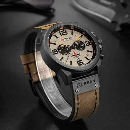 Curren™ | Enduring Chronograph Leather Watch