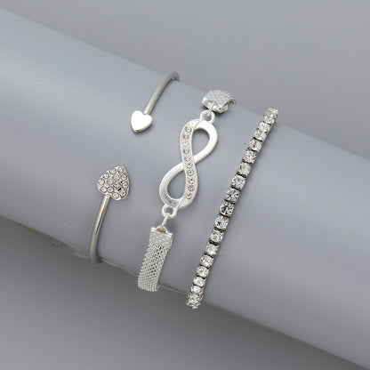 Heart Elegance™ | 3‑Piece Crystal Bracelet Set