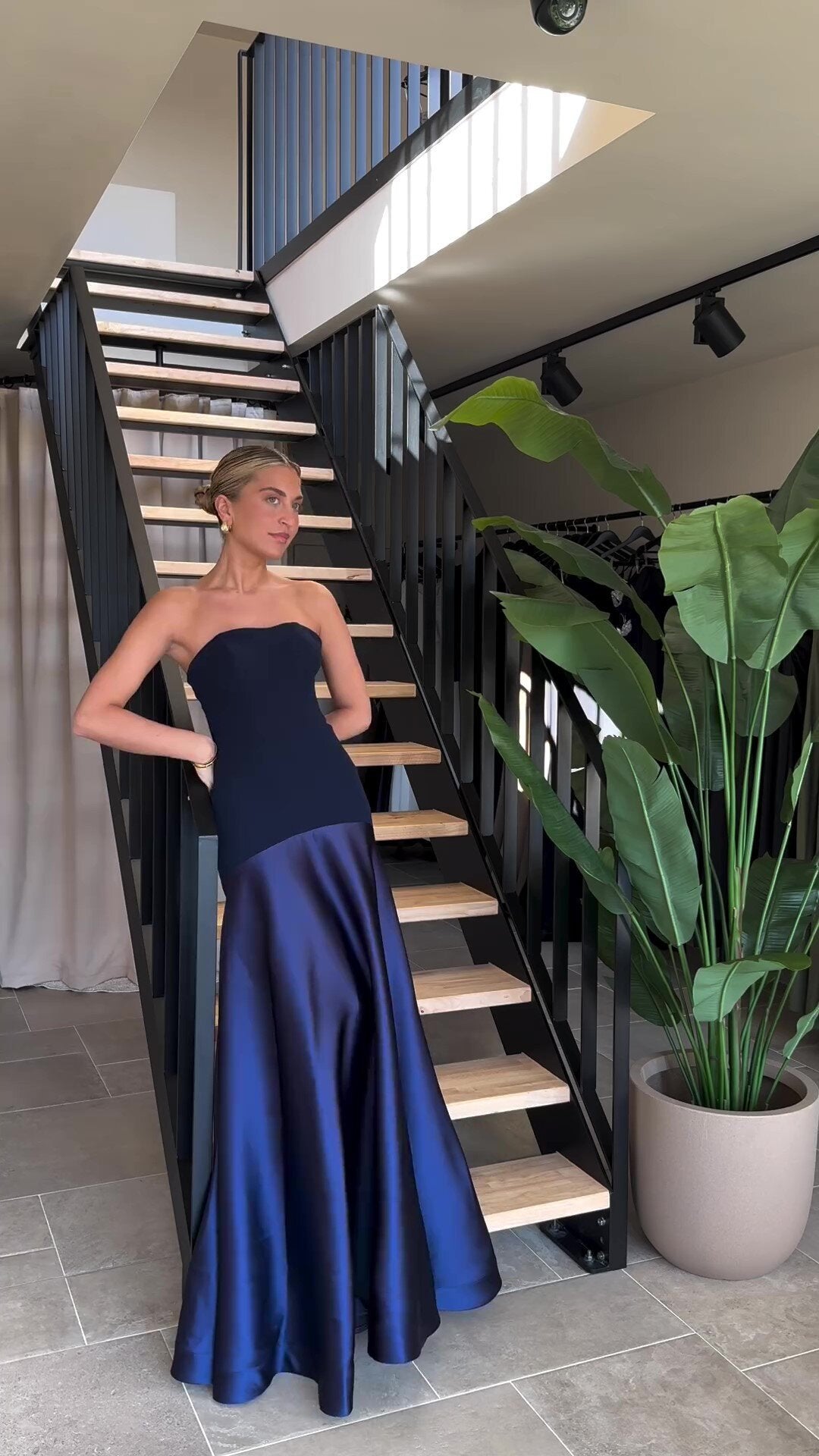 Camden Jewel™ | Strapless Satin Evening Gown