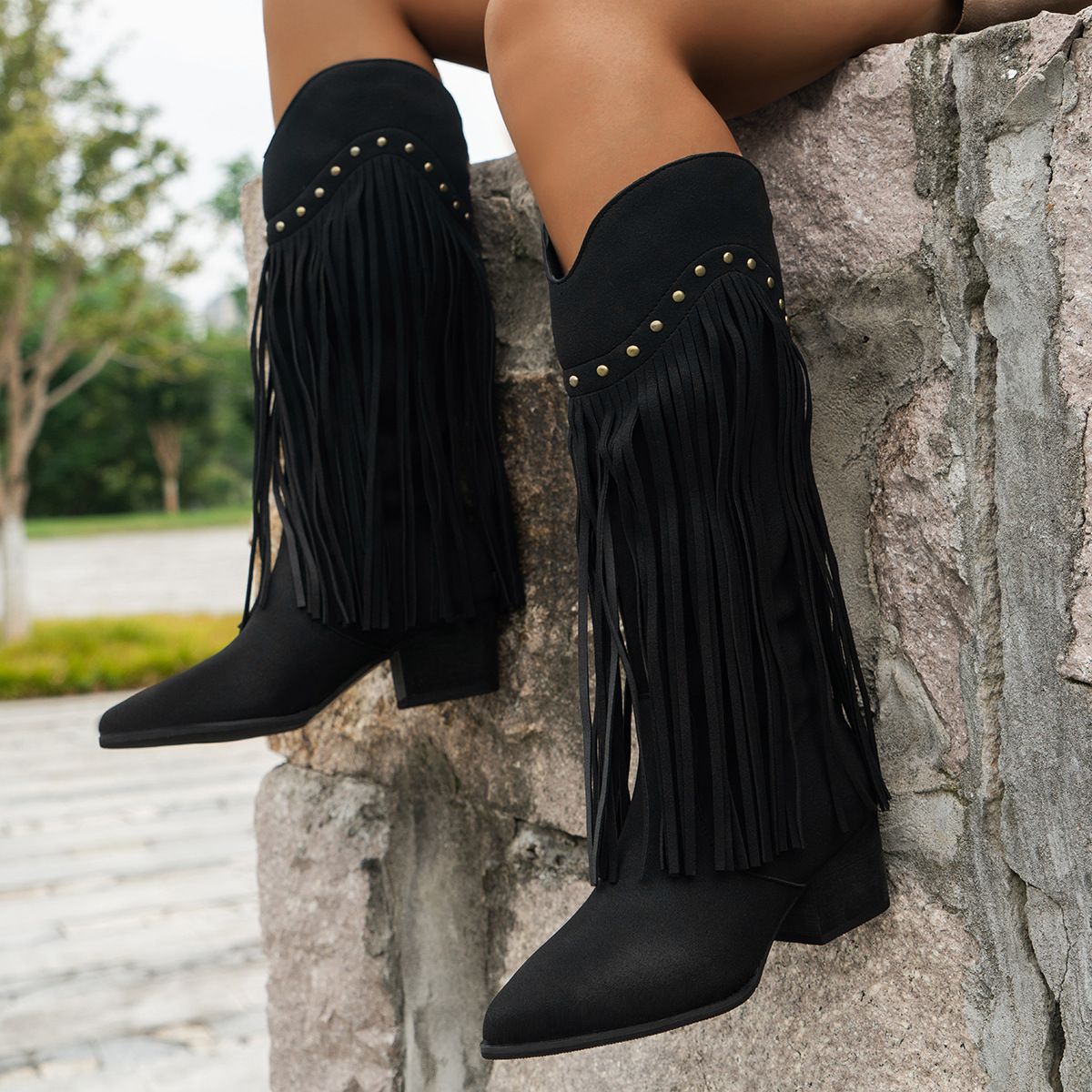 Riviera Rider™ | Suede Fringe Boots
