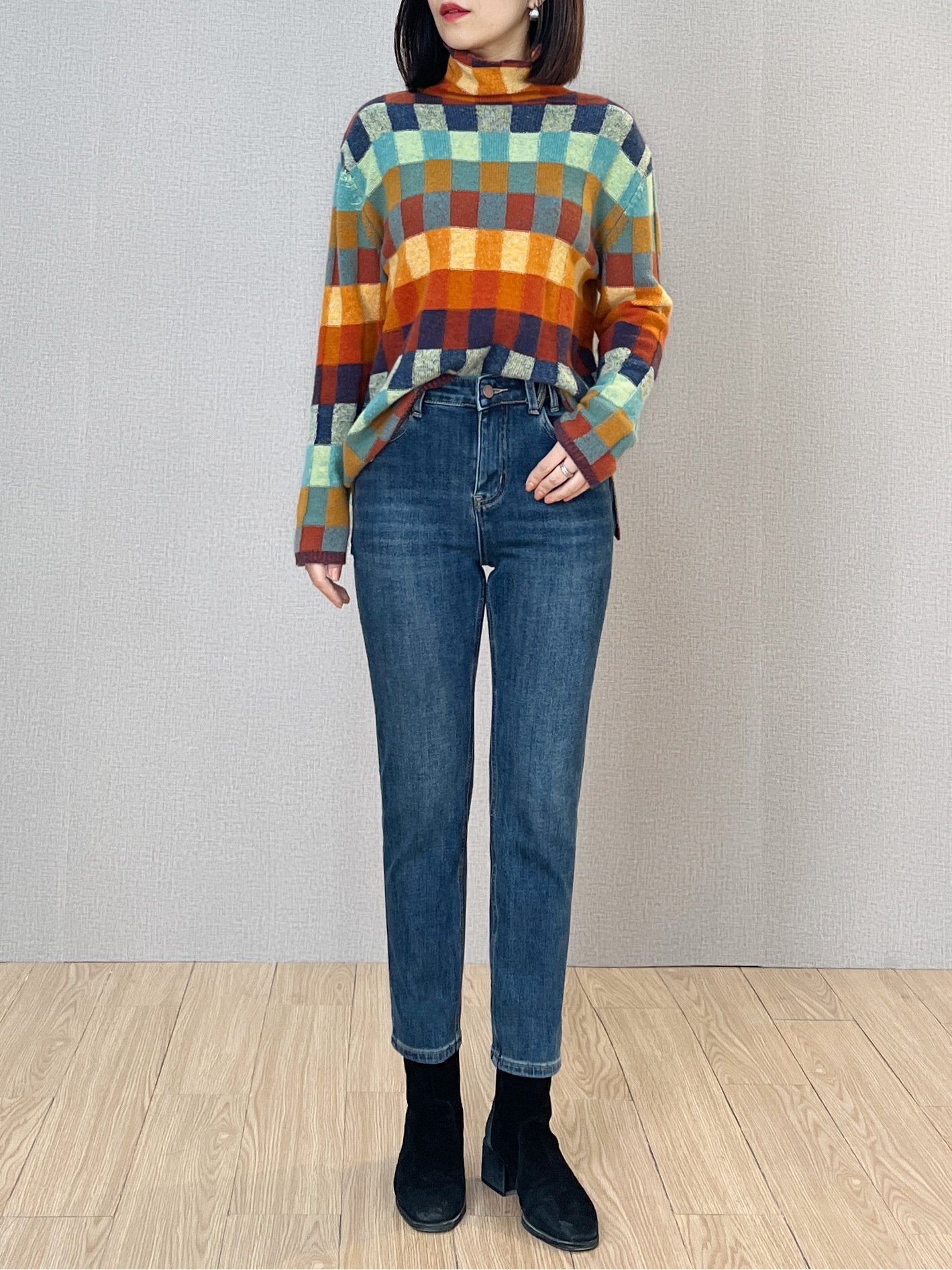 Elise Leroy™ | Cosy Checked Jumper