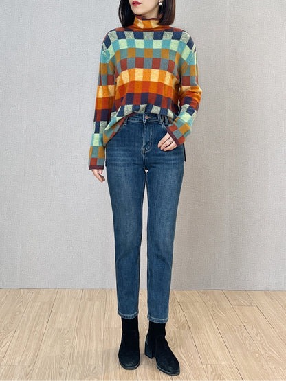 Elise Leroy™ | Cosy Checked Jumper