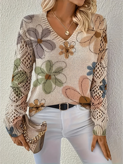 Camden Fleur™ | Knit Floral Print Sweater