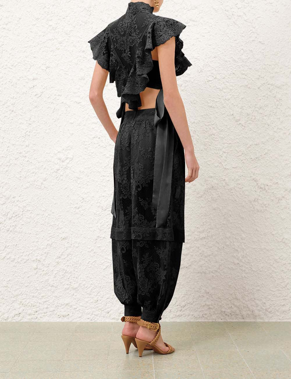 Soho Charm™ | Tie-Strap Lace Crop Set