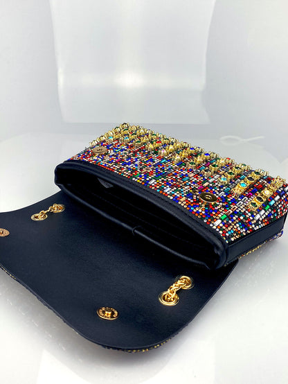 Elara Grace™ | Crystal Accent Shoulder Bag