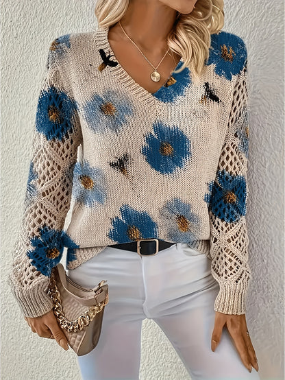 Camden Fleur™ | Knit Floral Print Sweater
