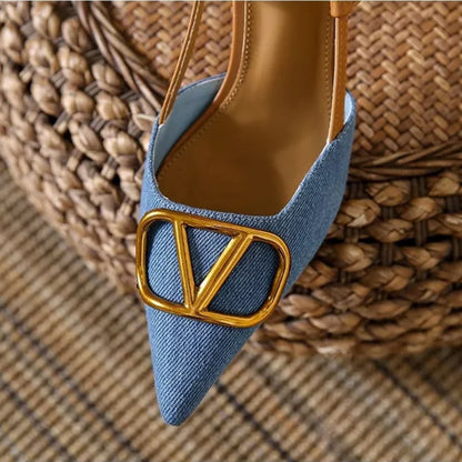 Duchess™ | Adjustable Strap Slingback Heels