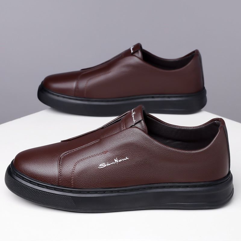Whitby Deck™ | Leather Slip-On Trainers