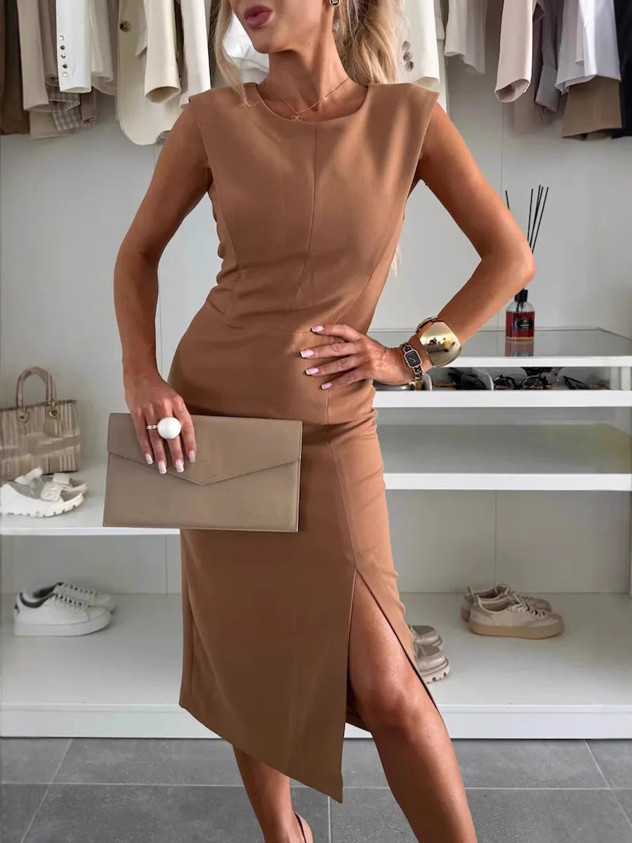 Kensington Kiss™ | Zippered Midi Dress