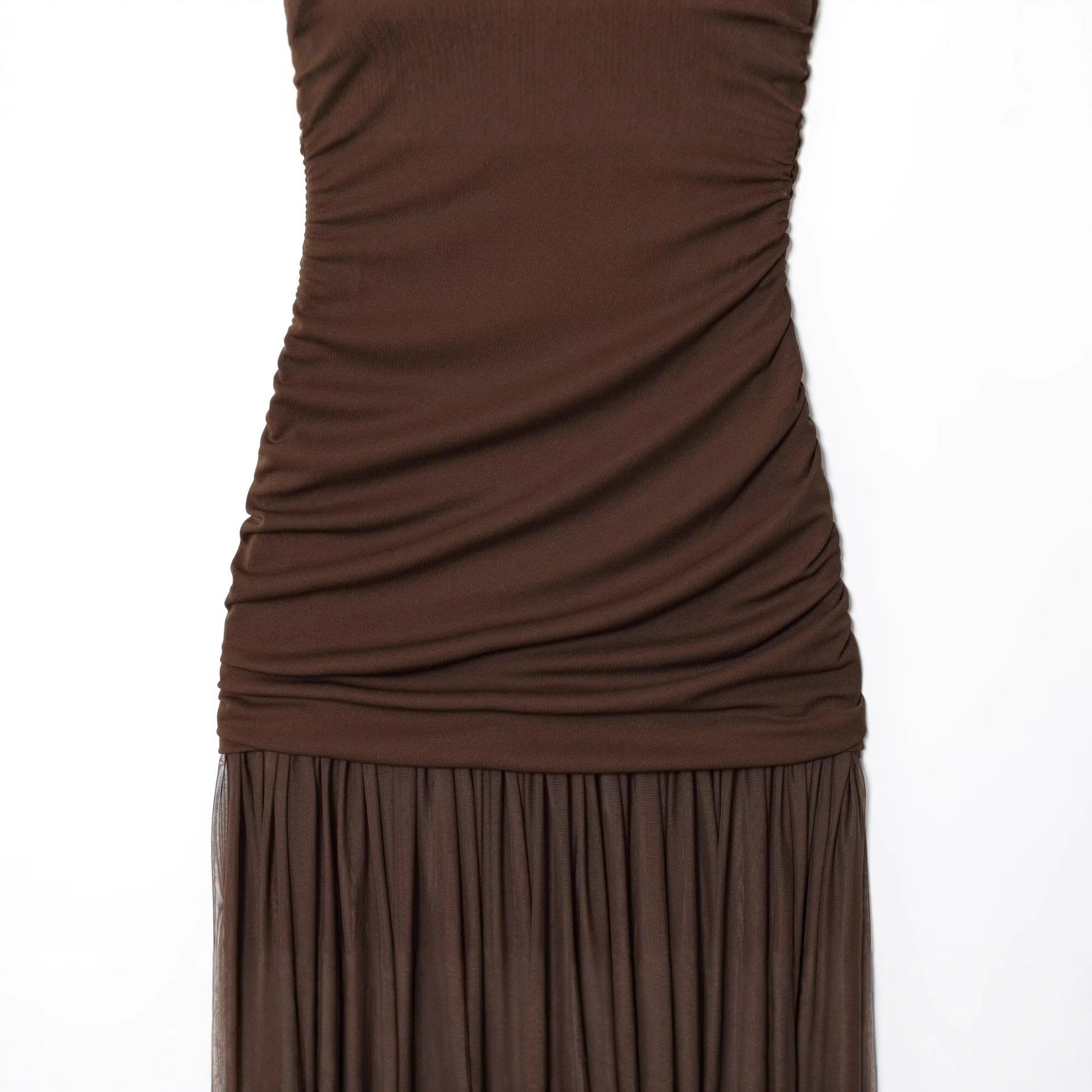 Victoria Bloom™ | Mesh Panel Elegant Maxi Dress