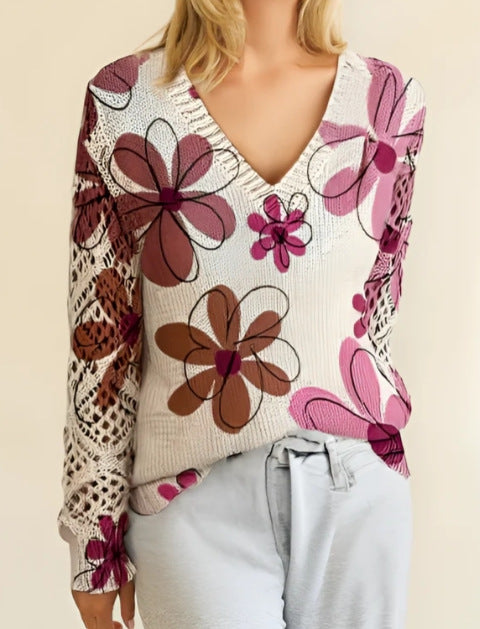 Camden Fleur™ | Knit Floral Print Sweater
