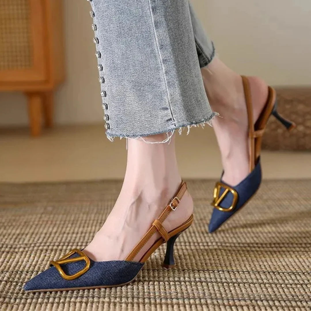 Duchess™ | Adjustable Strap Slingback Heels