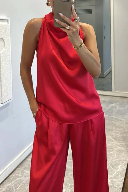 Camden Elegance™ | Loose-Fit Satin Co-ord Set