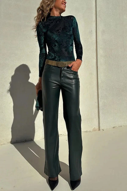 Serenya Breeze™ | Leather Vacation Maxi Pants