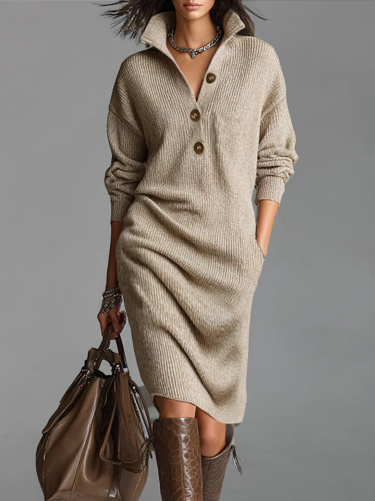 Clara Duvall™ | Cosy Elegance Dress