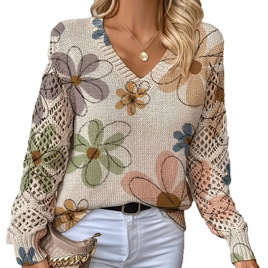 Camden Fleur™ | Knit Floral Print Sweater