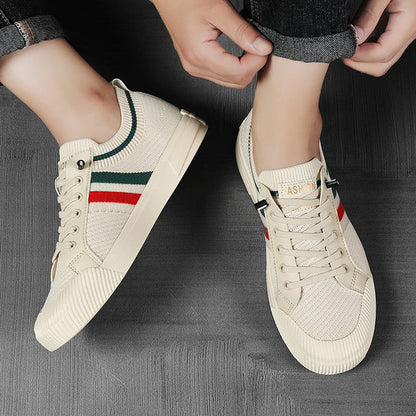 BrightonBreathe™ | Knit Stripe Low-Top Sneakers