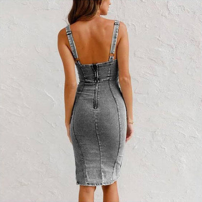 Mona™ | Denim Slip‑On Dress