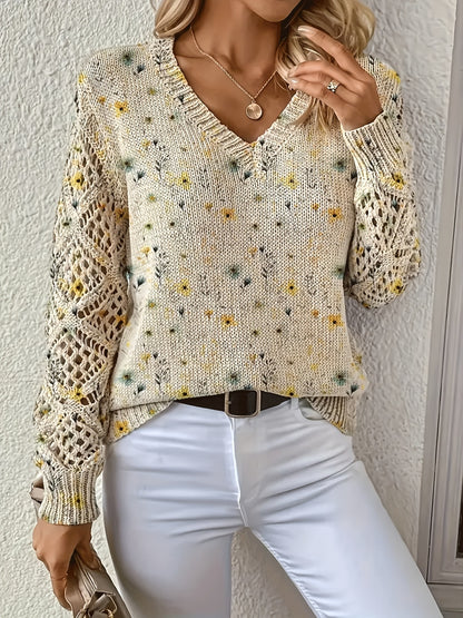 Camden Fleur™ | Knit Floral Print Sweater