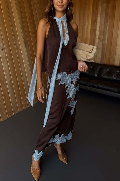 Kensington Whisper™ | Satin Lace Accent Skirt