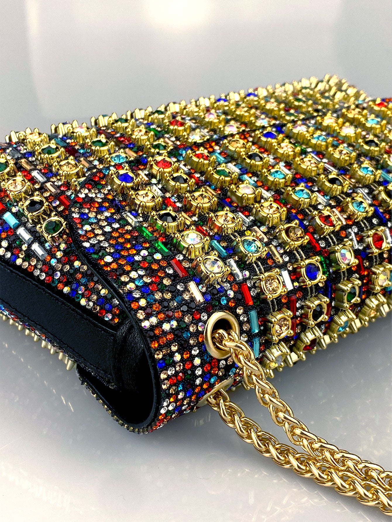 Elara Grace™ | Crystal Accent Shoulder Bag