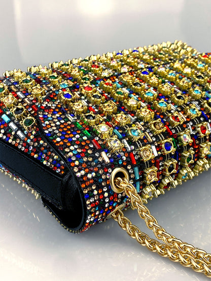 Elara Grace™ | Crystal Accent Shoulder Bag