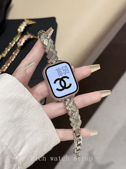 Crown Jewels™ | Diamond-Encrusted Watch Bracelet