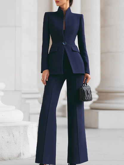 Crown Avenue™ | Navy Statement Pantsuit