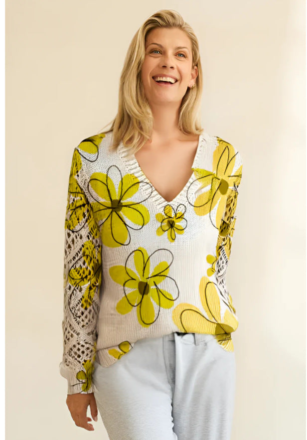 Camden Fleur™ | Knit Floral Print Sweater