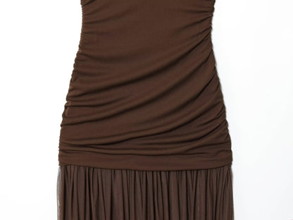 Victoria Bloom™ | Mesh Panel Elegant Maxi Dress