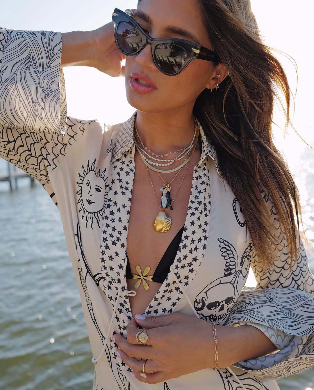 RoyalHoliday™ | Printed Shirt &amp; Elastic Waist Shorts