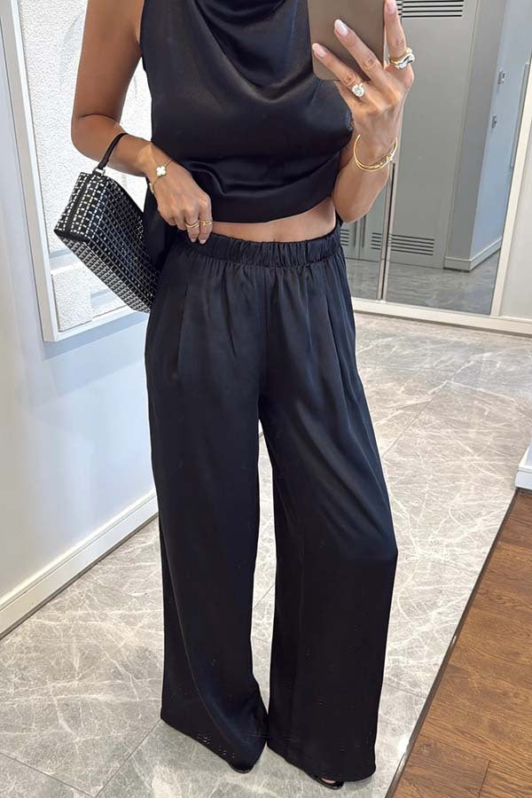 Camden Elegance™ | Loose-Fit Satin Co-ord Set