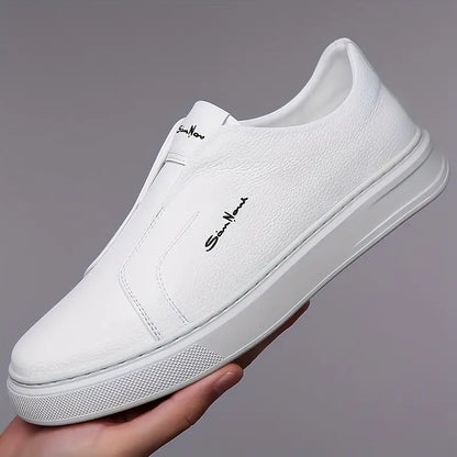 Whitby Deck™ | Leather Slip-On Trainers