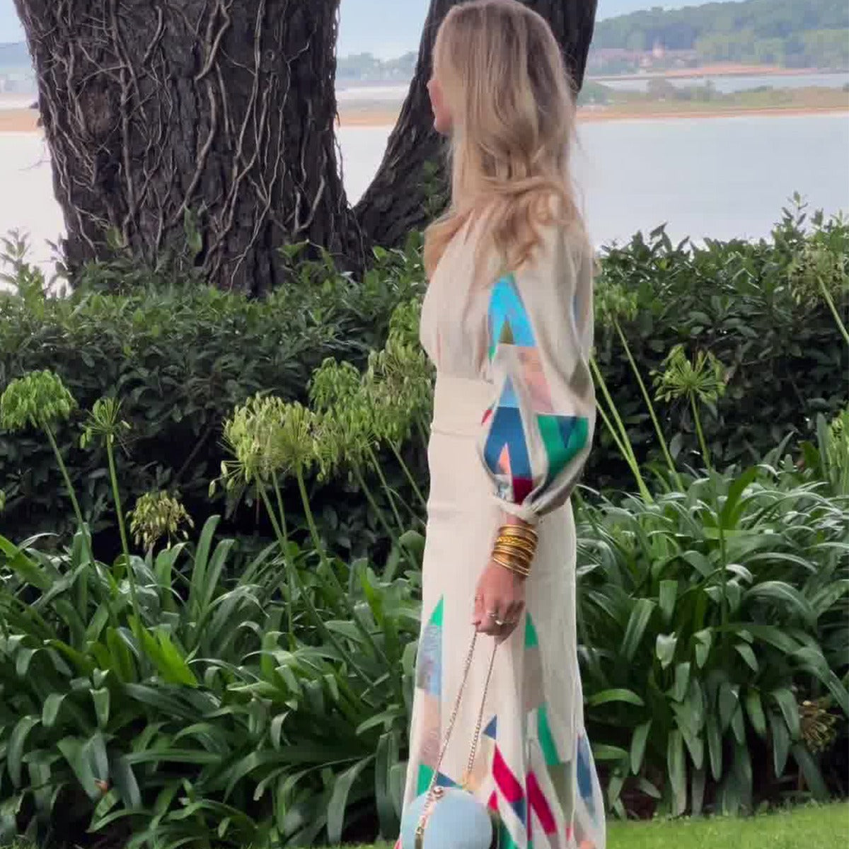 Windsor Edge™ | V-Neck Chevron Midi Set