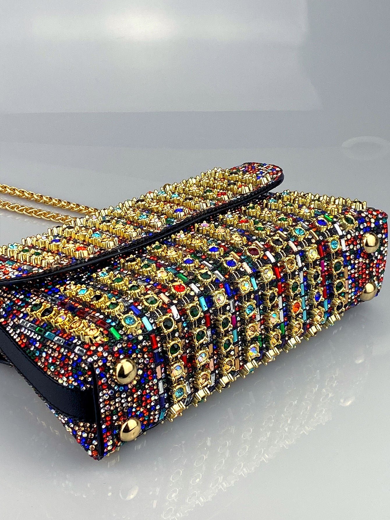 Elara Grace™ | Crystal Accent Shoulder Bag