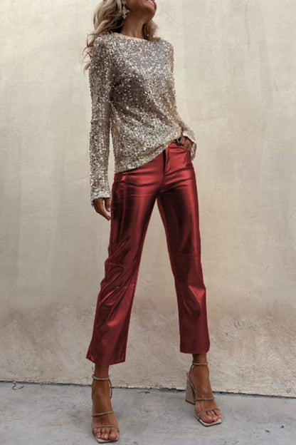 Brillare™ | Polished Metallic Pants