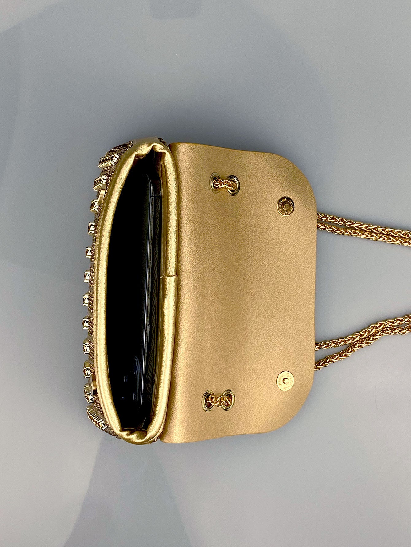 Elara Grace™ | Crystal Accent Shoulder Bag