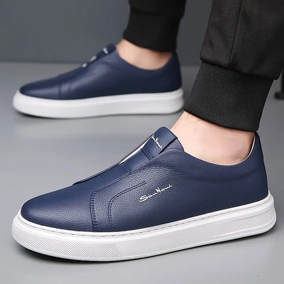 Whitby Deck™ | Leather Slip-On Trainers