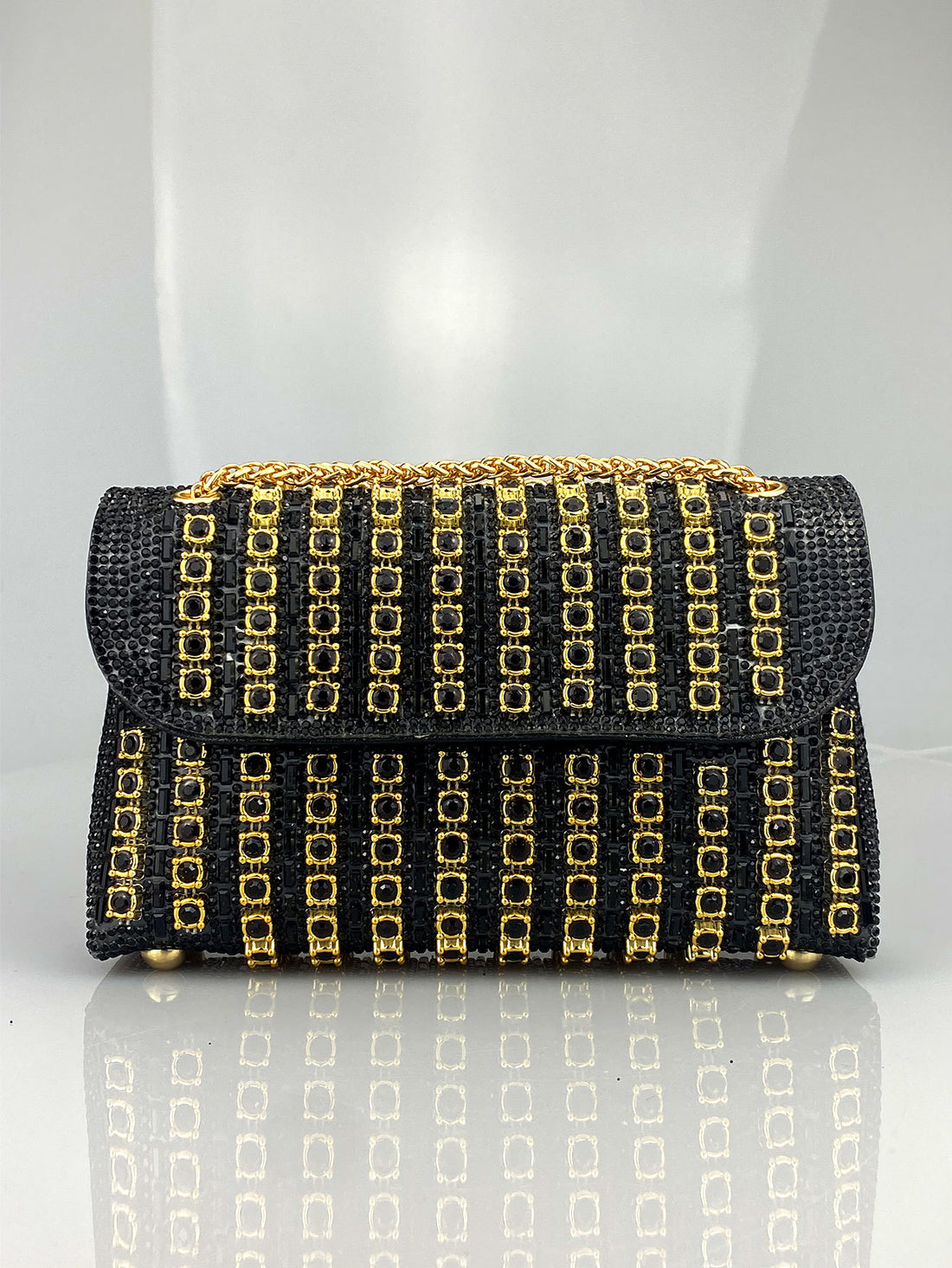 Elara Grace™ | Crystal Accent Shoulder Bag