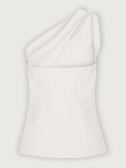Barbican Ascent™ | One-Shoulder Button Detail Top
