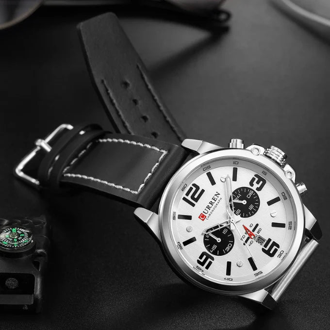 Curren™ | Enduring Chronograph Leather Watch