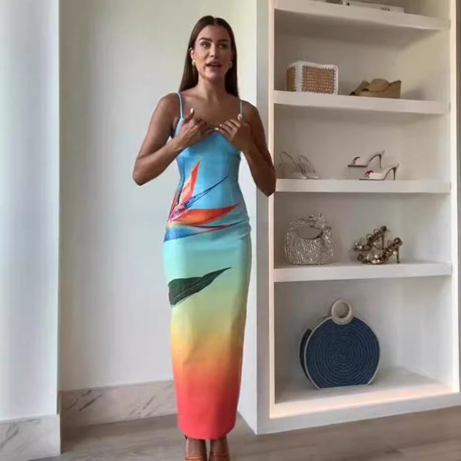 Camden Glow™ | Sequin Floral Gradient Maxi Dress