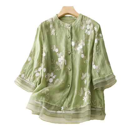 Helena™ | Embroidered Blossom Blouse