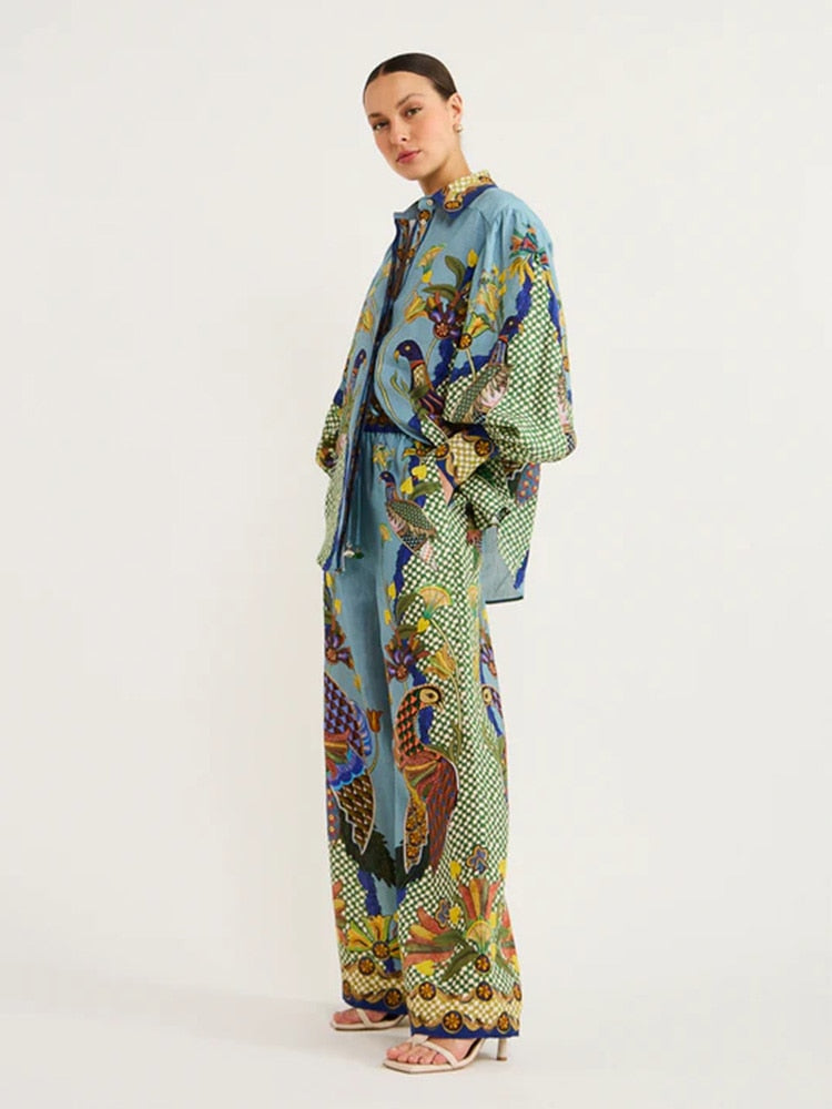 Willowherb™ | Blue Floral Lounge Co-Ord