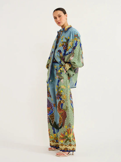 Willowherb™ | Blue Floral Lounge Co-Ord