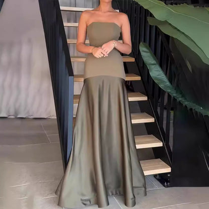 Camden Jewel™ | Strapless Satin Evening Gown